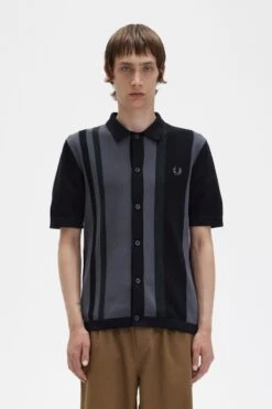 Fred Perry Striped Knitted Shirt