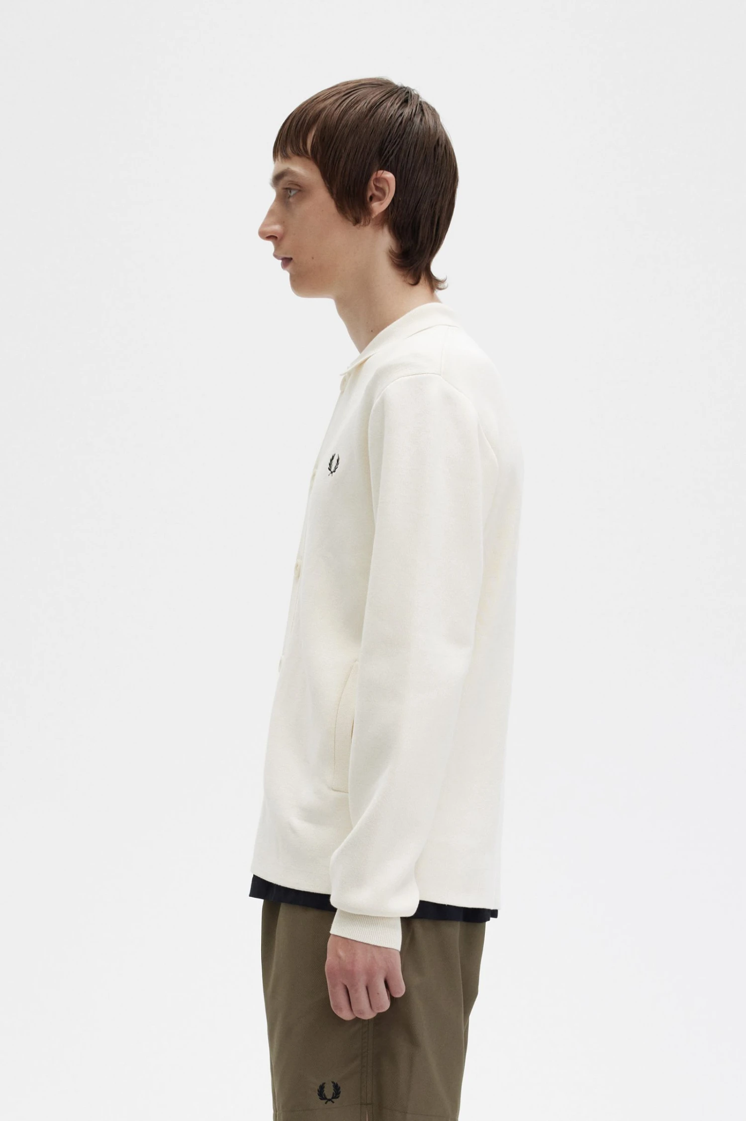 Fred Perry Button Through Knitted Shirt 2 Fred Perry Button Through Knitted Shirt - Image 2