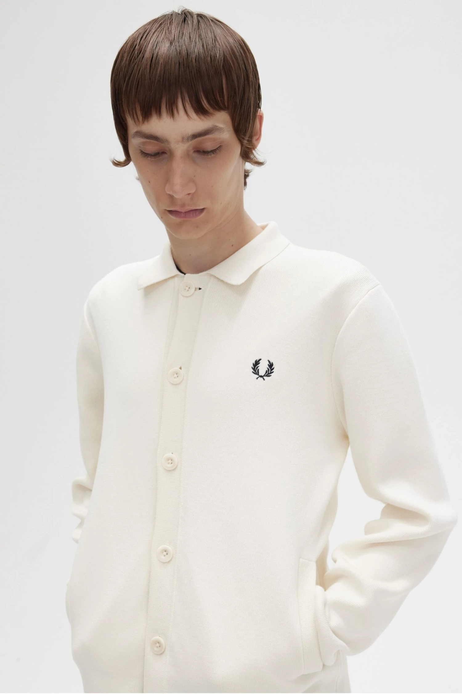 Fred Perry Button Through Knitted Shirt 3 Fred Perry Button Through Knitted Shirt - Image 3
