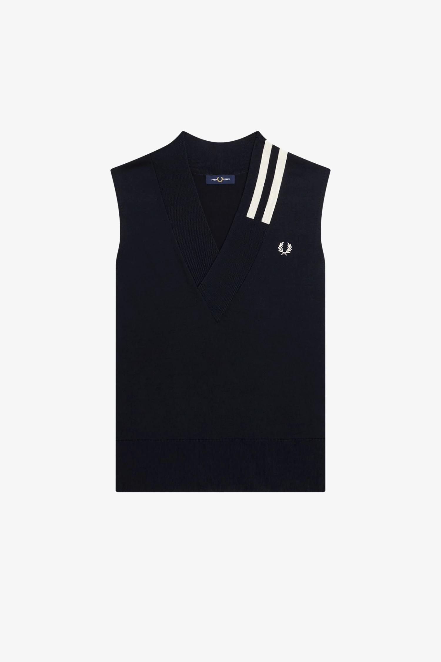 Fred Perry Tipped V-Neck Knitted Tank 6 Fred Perry Tipped V-Neck Knitted Tank - Image 6