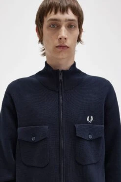 Fred Perry Knitted Track Jacket 9 Fred Perry Knitted Track Jacket -Fred Perry K5857 608 3