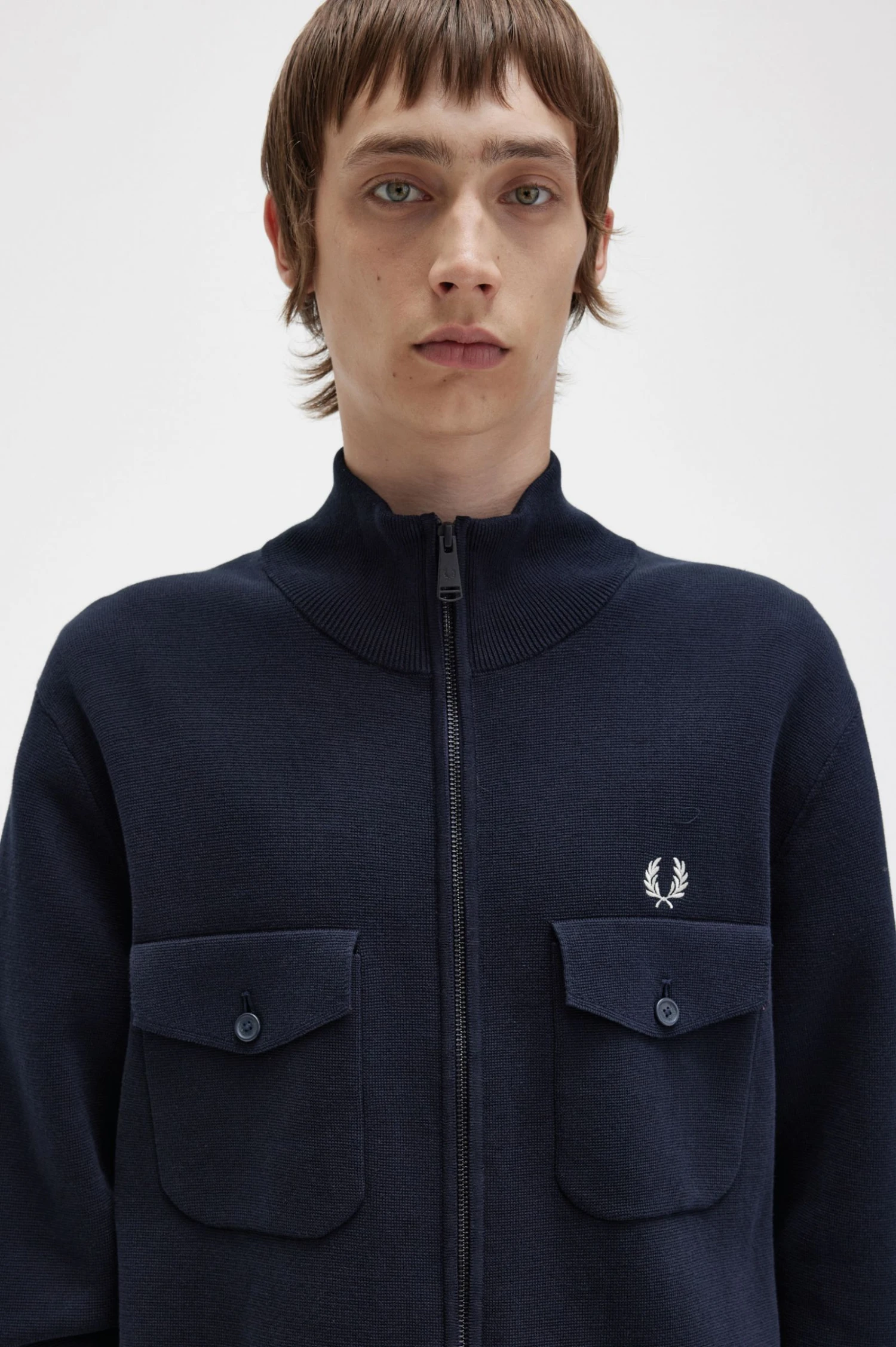Fred Perry Knitted Track Jacket 3 Fred Perry Knitted Track Jacket - Image 3