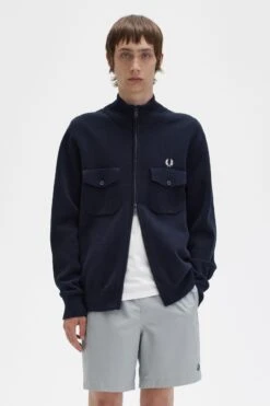 Fred Perry Knitted Track Jacket 11 Fred Perry Knitted Track Jacket -Fred Perry K5857 608 5