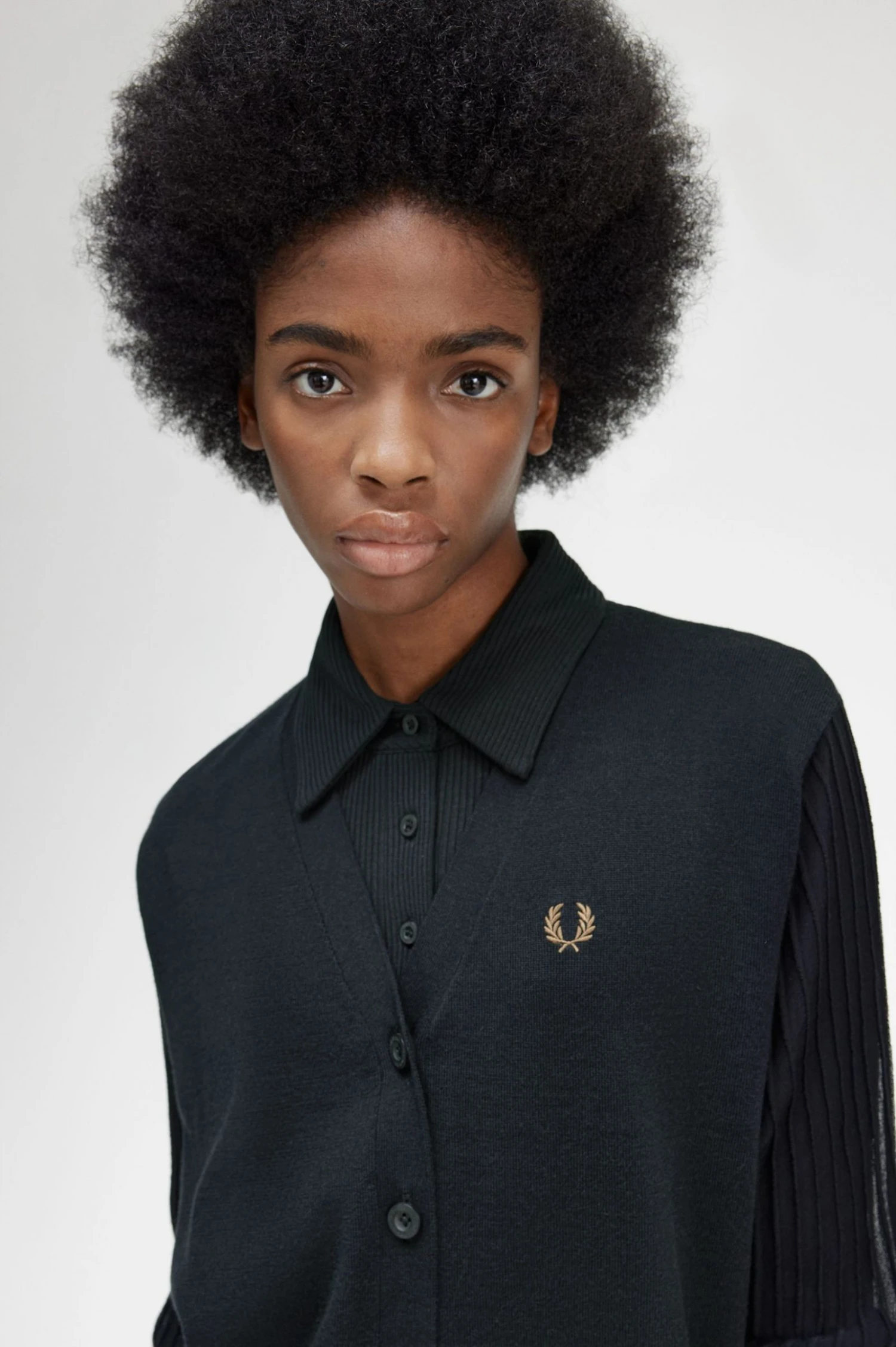 Fred Perry Sheer Sleeve Cardigan 5 Fred Perry Sheer Sleeve Cardigan - Image 5