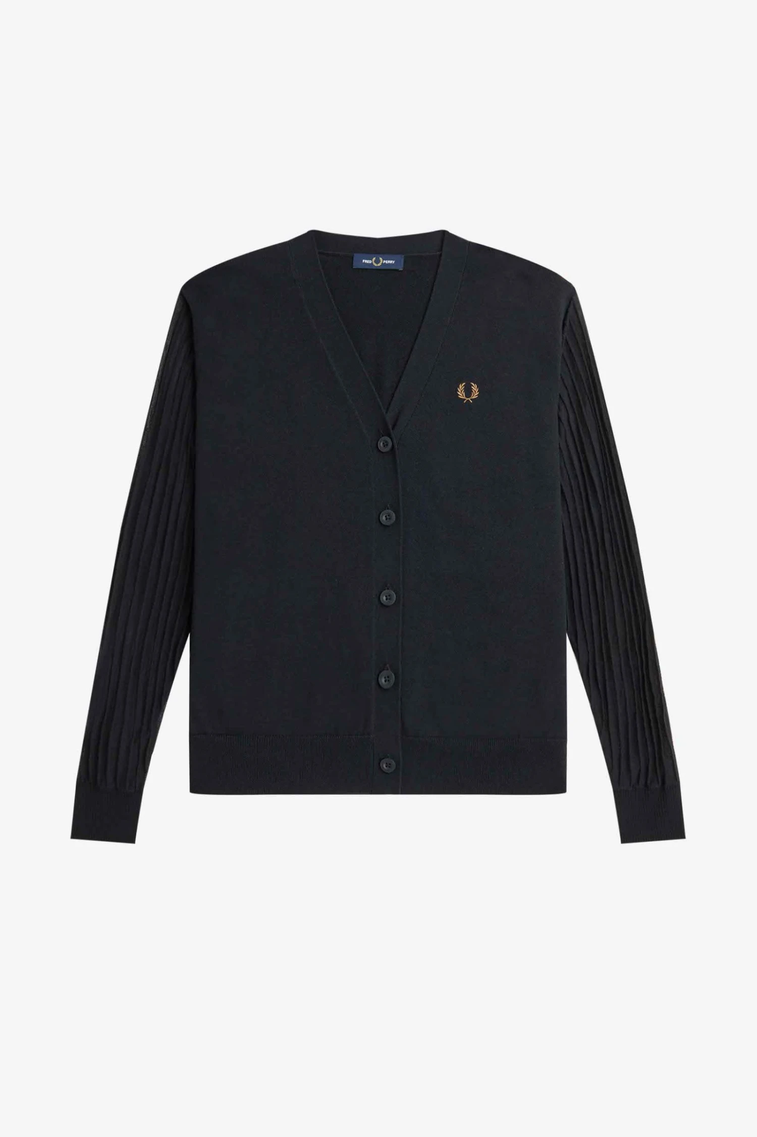 Fred Perry Sheer Sleeve Cardigan 6 Fred Perry Sheer Sleeve Cardigan - Image 6
