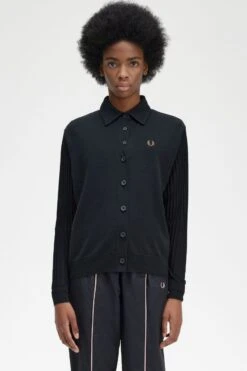 Fred Perry Sheer Sleeve Cardigan