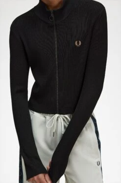 Fred Perry Ribbed Zip Through Jumper 9 Fred Perry Ribbed Zip Through Jumper -Fred Perry K6108 102 V2 Q323 ED1