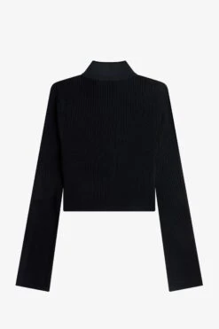 Fred Perry Ribbed Zip Through Jumper 13 Fred Perry Ribbed Zip Through Jumper -Fred Perry K6108 102 V2 Q323 FLATBACK