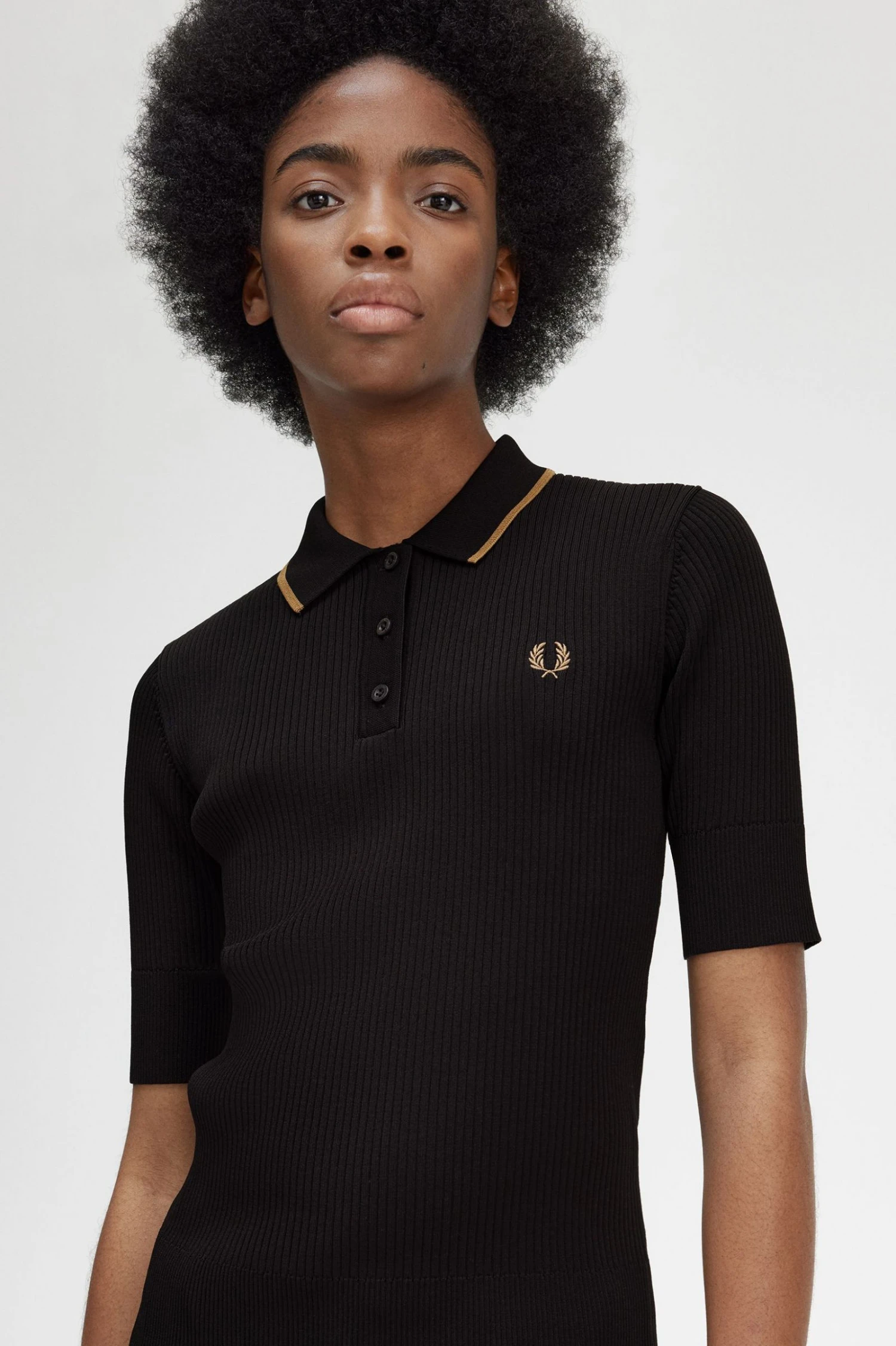 Fred Perry Ribbed Knitted Shirt 3 Fred Perry Ribbed Knitted Shirt - Image 3