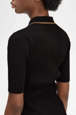 Fred Perry Ribbed Knitted Shirt 10 Fred Perry Ribbed Knitted Shirt -Fred Perry K6109 102 V2 Q323 ED2