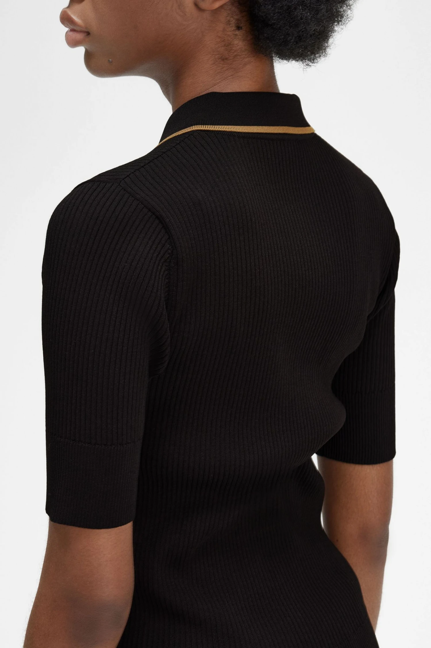 Fred Perry Ribbed Knitted Shirt 4 Fred Perry Ribbed Knitted Shirt - Image 4