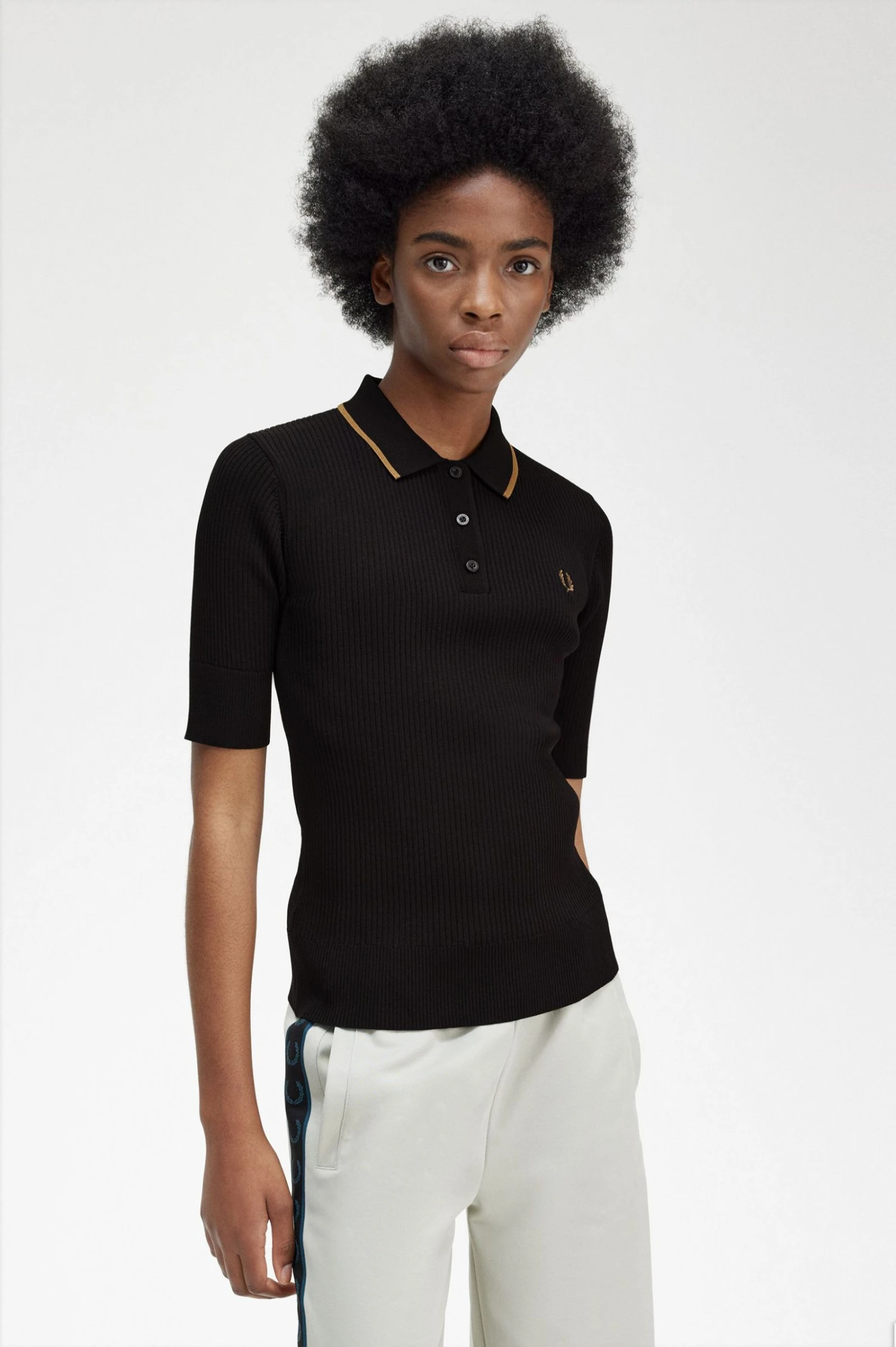 Fred Perry Ribbed Knitted Shirt 5 Fred Perry Ribbed Knitted Shirt - Image 5