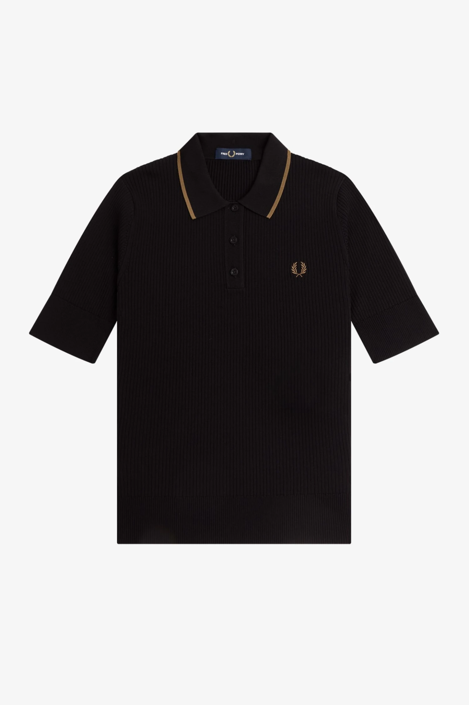 Fred Perry Ribbed Knitted Shirt 6 Fred Perry Ribbed Knitted Shirt - Image 6