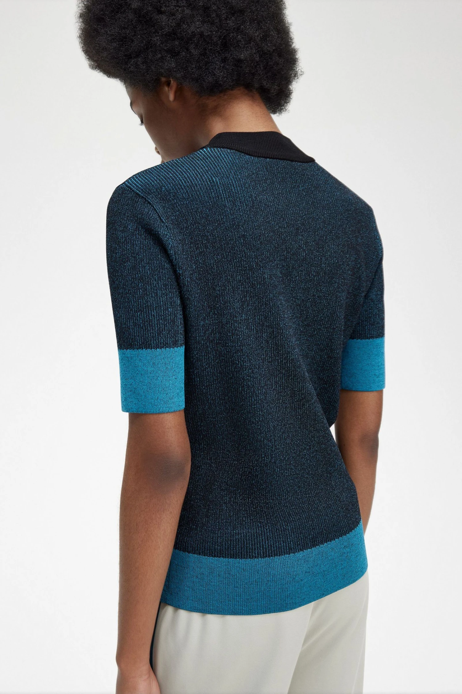 Fred Perry Contrast Rib Short Sleeve Jumper 4 Fred Perry Contrast Rib Short Sleeve Jumper - Image 4