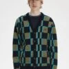 Fred Perry Glitch Chequerboard Cardigan