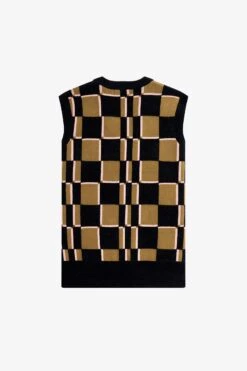 Fred Perry Glitch Chequerboard Tank -Fred Perry K6513 R83 V2 Q323 FLATBACK