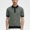 Fred Perry Glitch Chequerboard Knitted Shirt