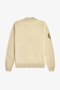 Fred Perry Laurel Wreath Mock Neck Jumper -Fred Perry K6517 691 V2 Q323 FLATBACK