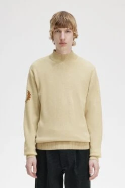 Fred Perry Laurel Wreath Mock Neck Jumper