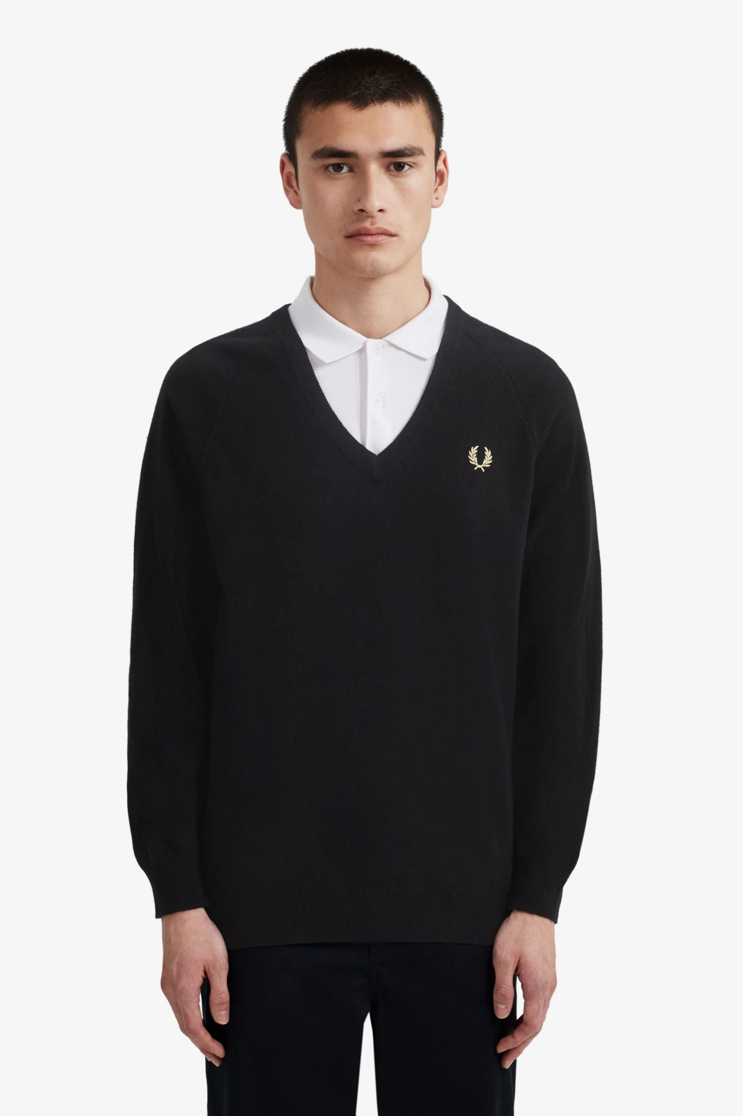 Fred Perry Lambswool V-Neck Jumper 6 Fred Perry Lambswool V-Neck Jumper - Image 6