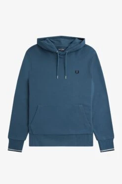 Fred Perry Tipped Hooded Sweatshirt -Fred Perry M2643 F57 V2 Q323 FLATFRONT
