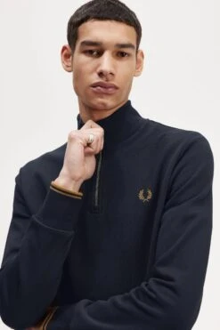 Fred Perry Half Zip Sweatshirt 8 Fred Perry Half Zip Sweatshirt -Fred Perry M3574 R63 V2 Q323 ED1