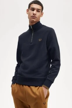 Fred Perry Half Zip Sweatshirt 9 Fred Perry Half Zip Sweatshirt -Fred Perry M3574 R63 V2 Q323 ED2