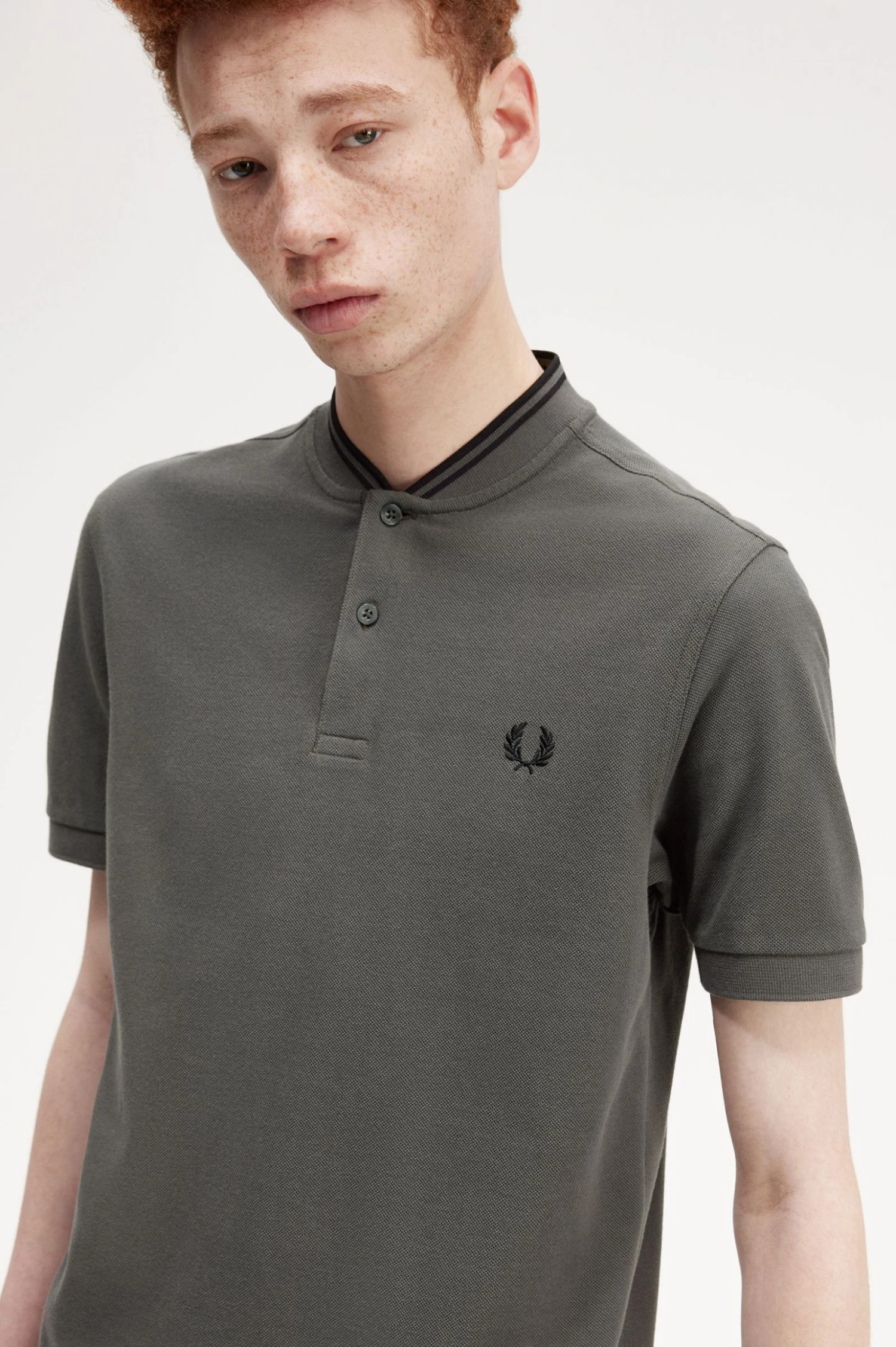 Fred Perry Bomber Collar Polo Shirt 4 Fred Perry Bomber Collar Polo Shirt - Image 4