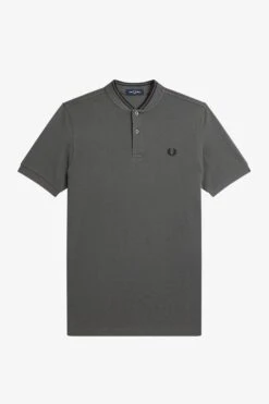 Fred Perry Bomber Collar Polo Shirt 10 Fred Perry Bomber Collar Polo Shirt -Fred Perry M4526 638 V2 Q323 FLATFRONT