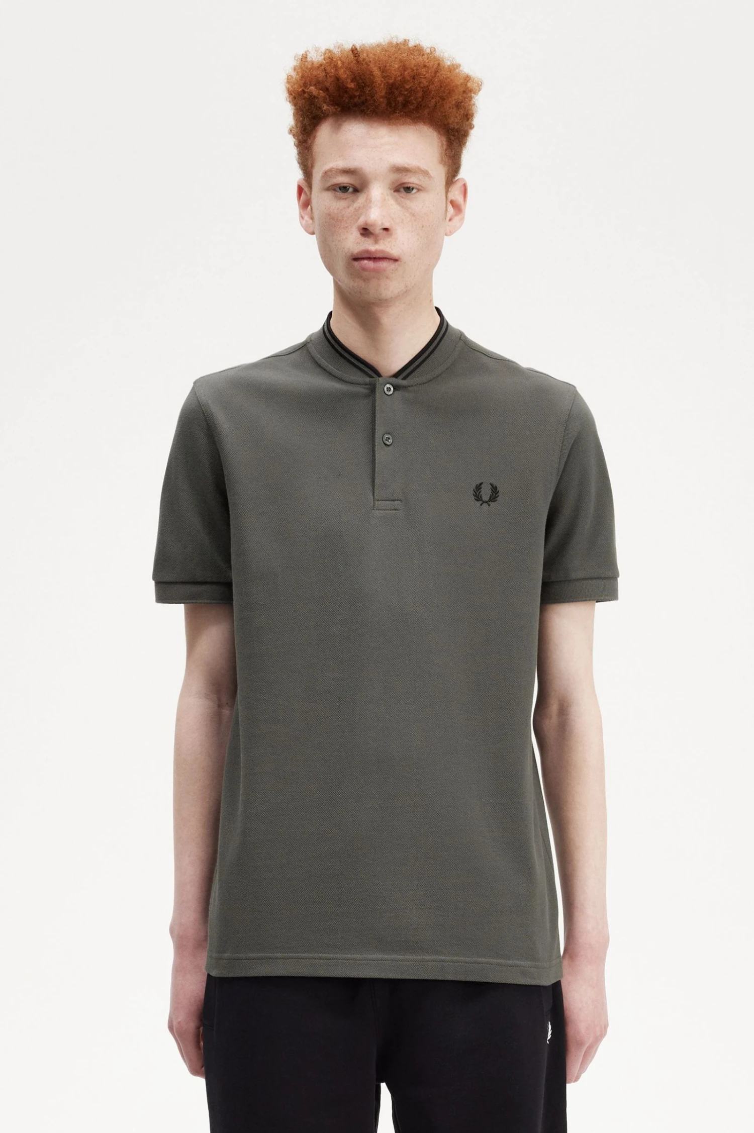 Fred Perry Bomber Collar Polo Shirt 1 Fred Perry Bomber Collar Polo Shirt