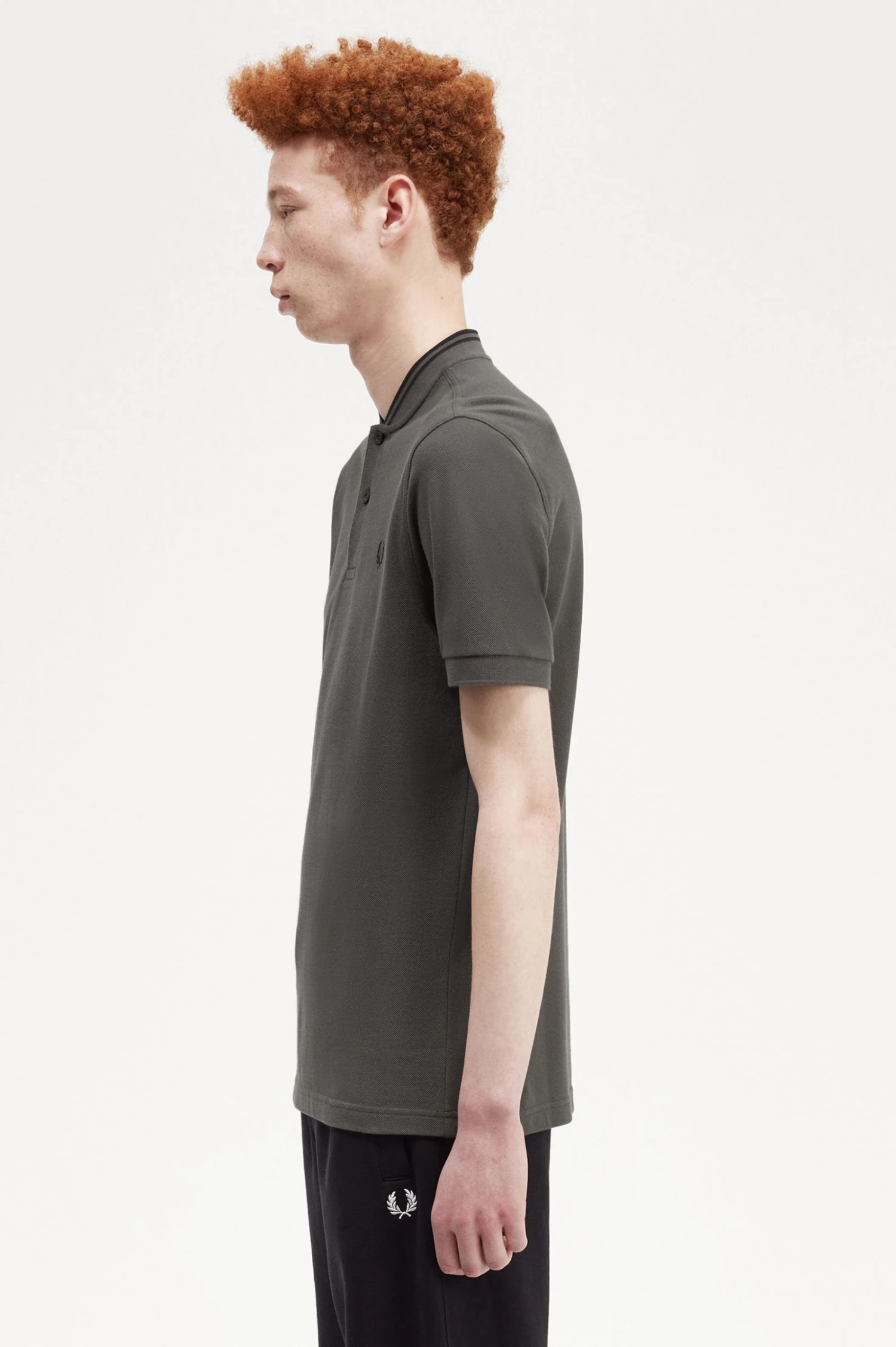 Fred Perry Bomber Collar Polo Shirt 2 Fred Perry Bomber Collar Polo Shirt - Image 2