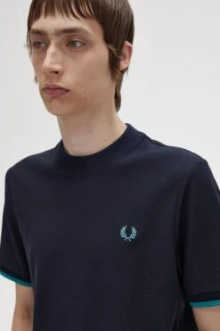 Fred Perry Tipped Cuff Piqué Shirt -Fred Perry M4654 S46 4