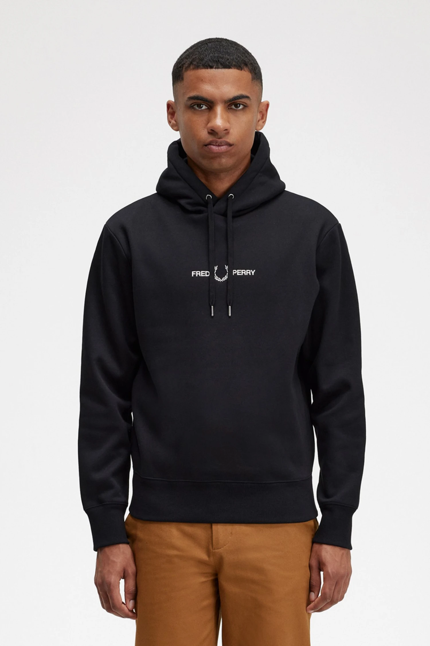 Fred Perry Embroidered Hooded Sweatshirt 1 Fred Perry Embroidered Hooded Sweatshirt