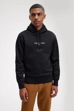 Fred Perry Embroidered Hooded Sweatshirt 11 Fred Perry Embroidered Hooded Sweatshirt -Fred Perry M4728 184 5