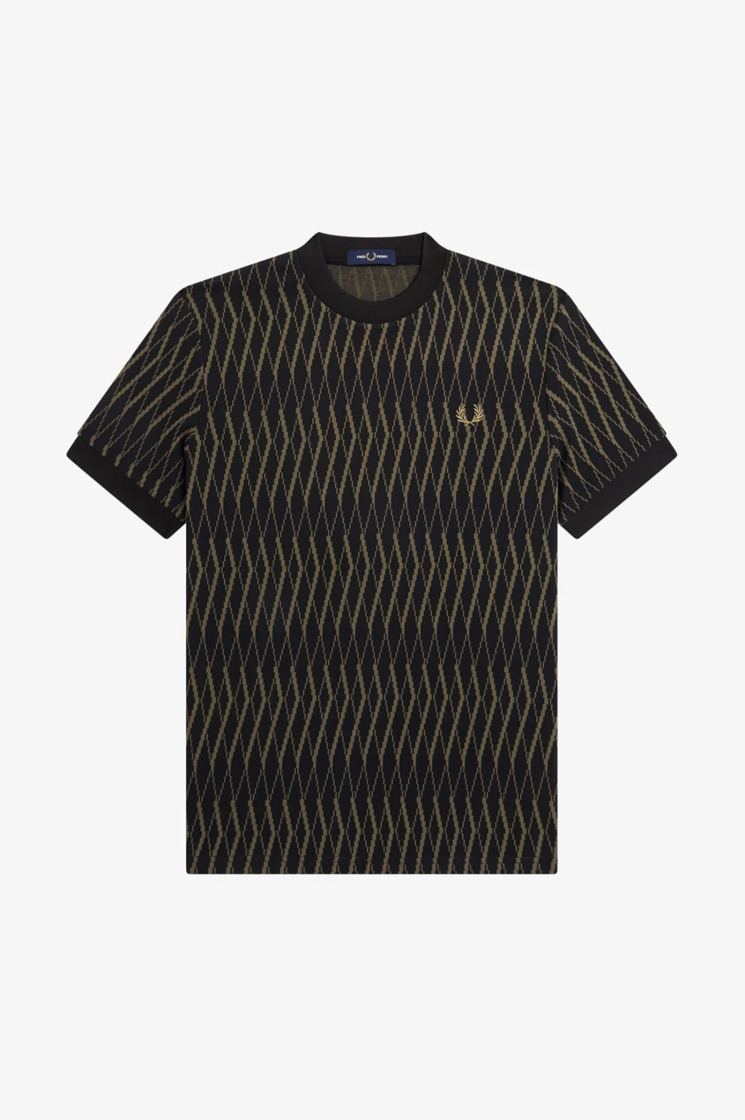 Fred Perry Argyle Jacquard T-Shirt 6 Fred Perry Argyle Jacquard T-Shirt - Image 6