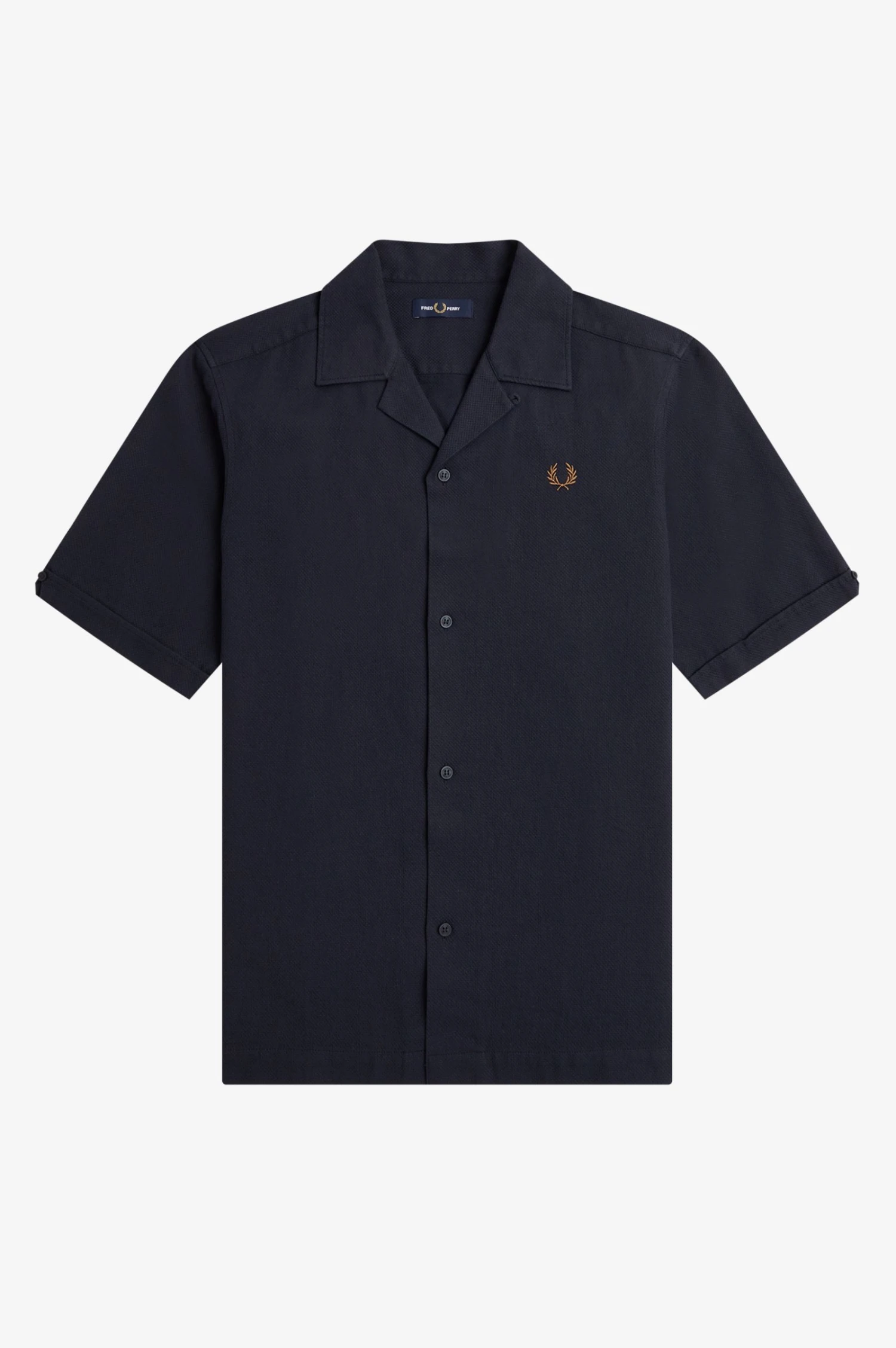 Fred Perry Linen-Blend Revere Collar Shirt 5 Fred Perry Linen-Blend Revere Collar Shirt - Image 5