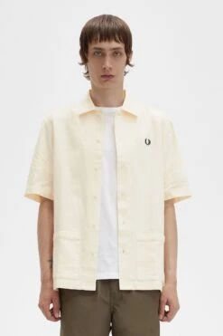 Fred Perry Linen-Blend Shirt 11 Fred Perry Linen-Blend Shirt -Fred Perry M5683 560 5