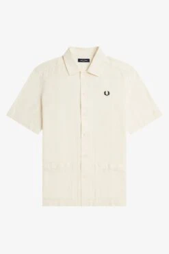 Fred Perry Linen-Blend Shirt 12 Fred Perry Linen-Blend Shirt -Fred Perry M5683 560 6