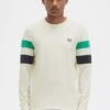 Fred Perry Panelled Sleeve Long Sleeve T-Shirt