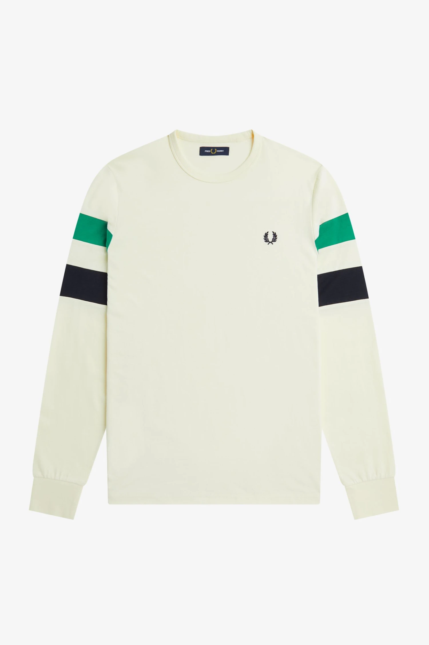 Fred Perry Panelled Sleeve Long Sleeve T-Shirt 5 Fred Perry Panelled Sleeve Long Sleeve T-Shirt - Image 5