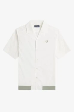 Fred Perry Ribbed Hem Revere Collar Shirt -Fred Perry M5705 129 6