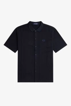 Fred Perry Striped Button Through Polo Shirt -Fred Perry M5712 608 6