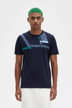 Fred Perry Glitch Print T-Shirt