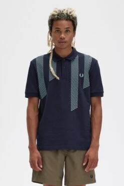 Fred Perry Glitch Stripe Polo Shirt