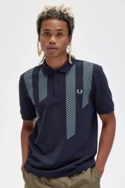 Fred Perry Glitch Stripe Polo Shirt -Fred Perry M5834 608 3