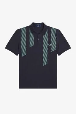 Fred Perry Glitch Stripe Polo Shirt -Fred Perry M5834 608 5