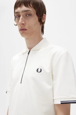 Fred Perry Half Zip Polo Shirt -Fred Perry M5841 560 5
