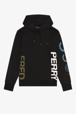 Fred Perry Graphic Branding Hooded Sweatshirt -Fred Perry M6544 102 V2 Q323 FLATFRONT