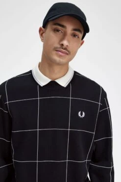 Fred Perry Grid Detail Sweatshirt 11 Fred Perry Grid Detail Sweatshirt -Fred Perry M6545 102 V2 Q323 ED2