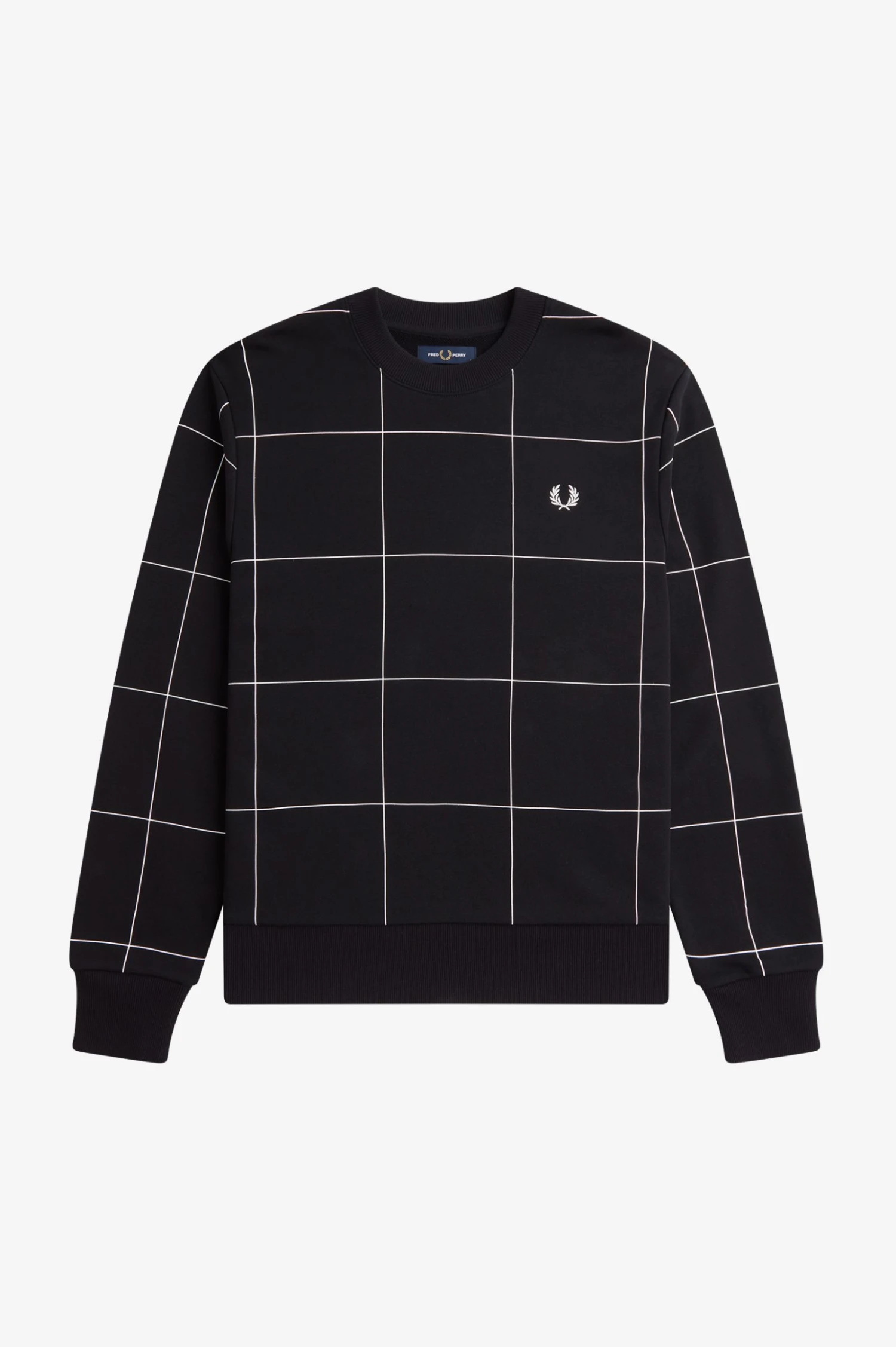 Fred Perry Grid Detail Sweatshirt 6 Fred Perry Grid Detail Sweatshirt - Image 6